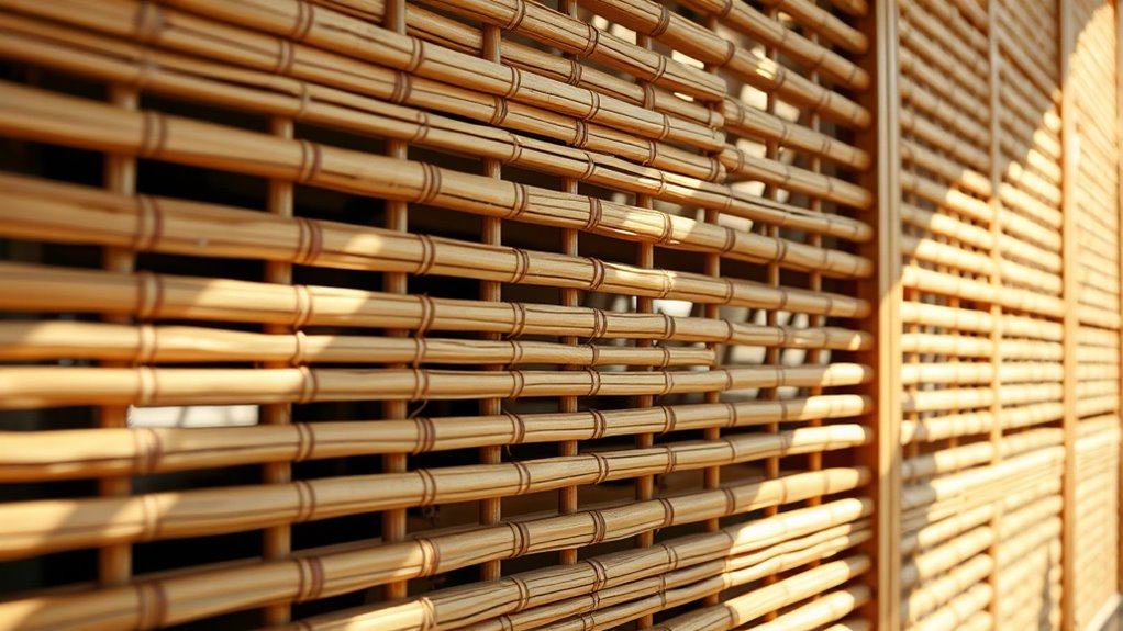 ventilated cane rattan walls