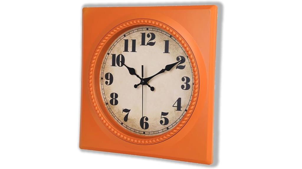 vintage 12 inch square clock