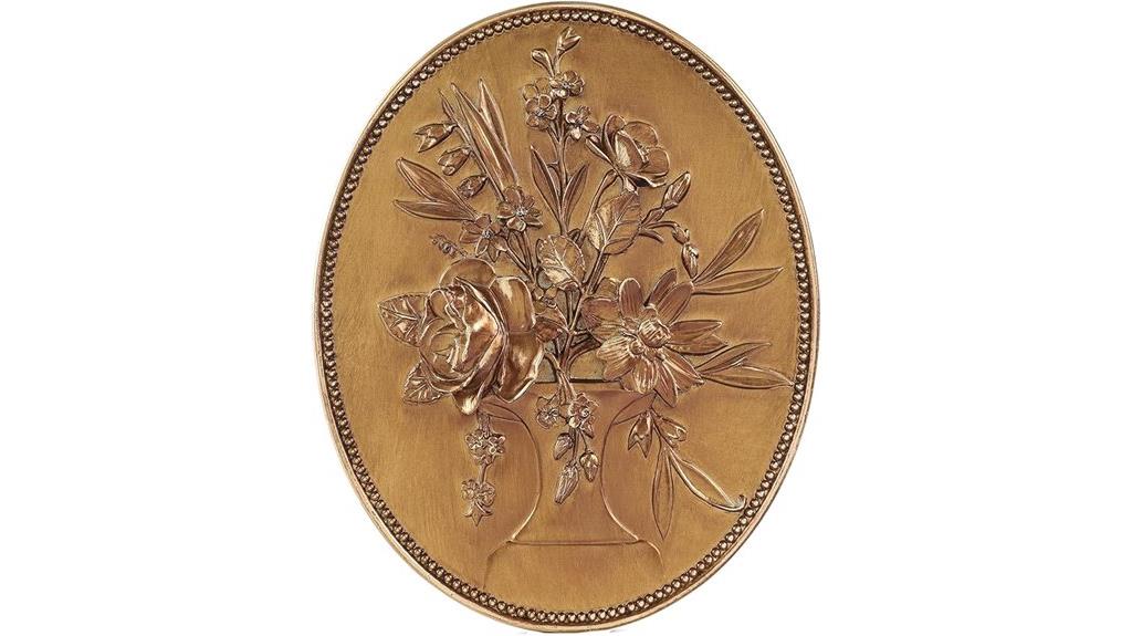 vintage gold wall sculpture