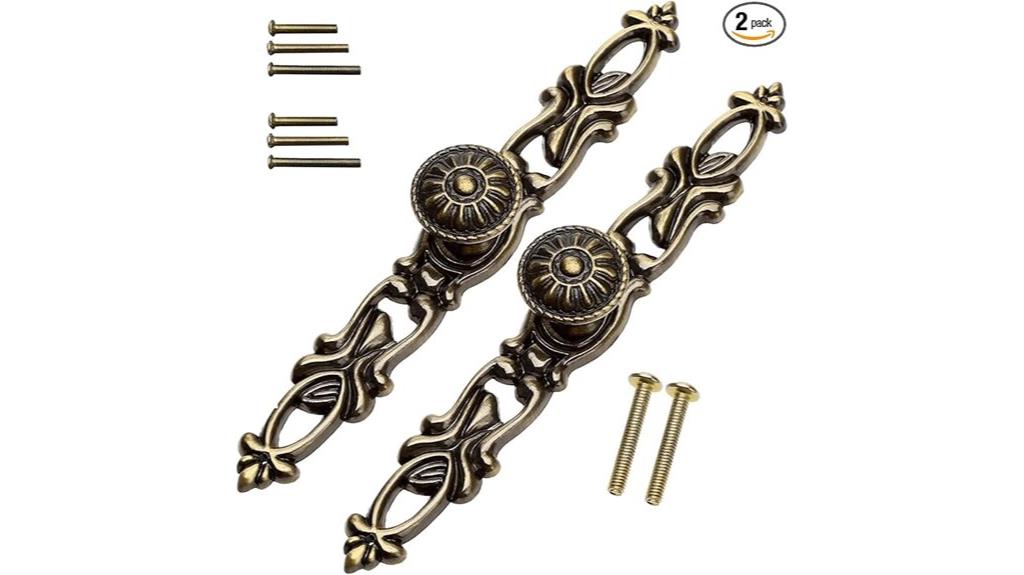 vintage pull handles set