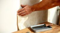 wallpapering material and labor costs
