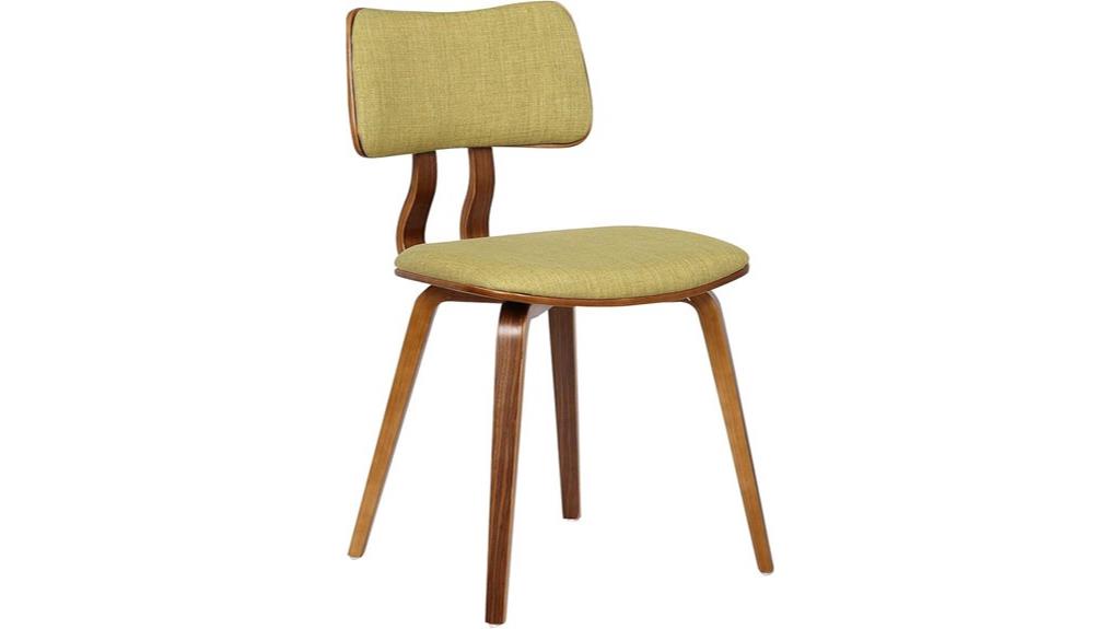 walnut green dining chair