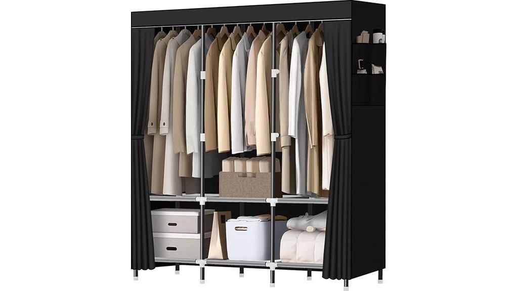 wardrobe with shelves