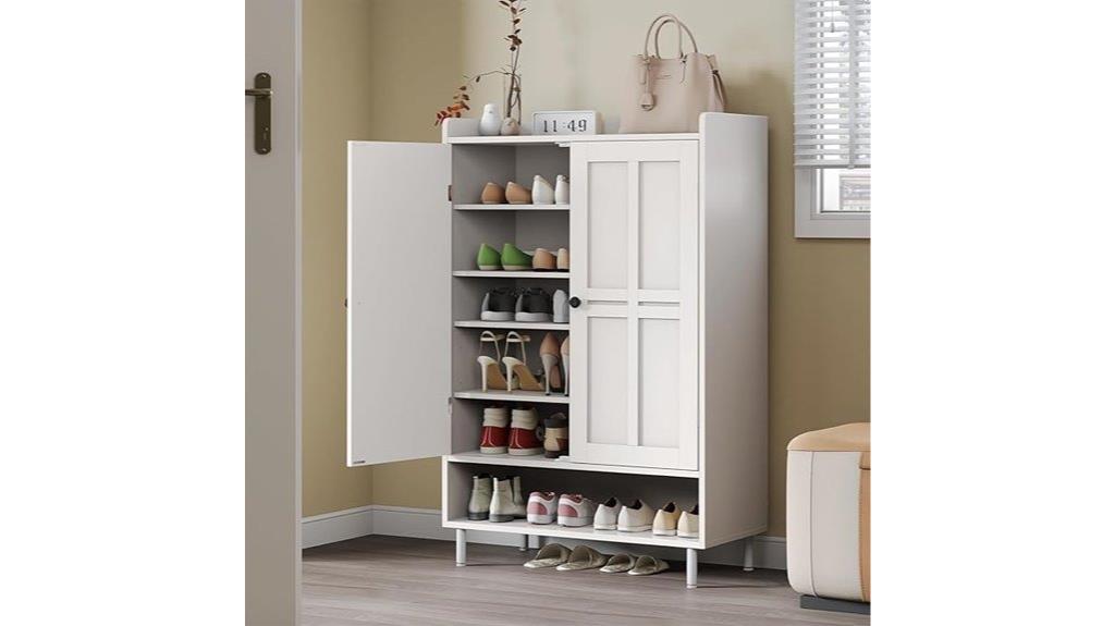 white 6 tier shoe organizer