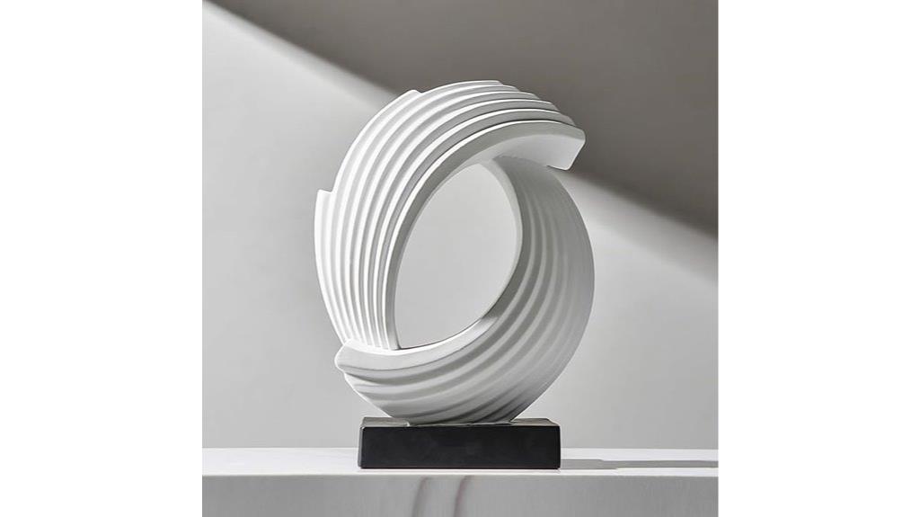 white abstract decor statue
