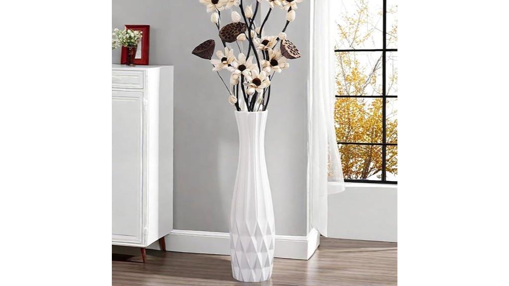 white glossy ceramic vase