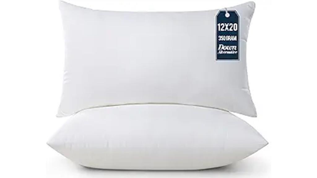 white throw pillow set