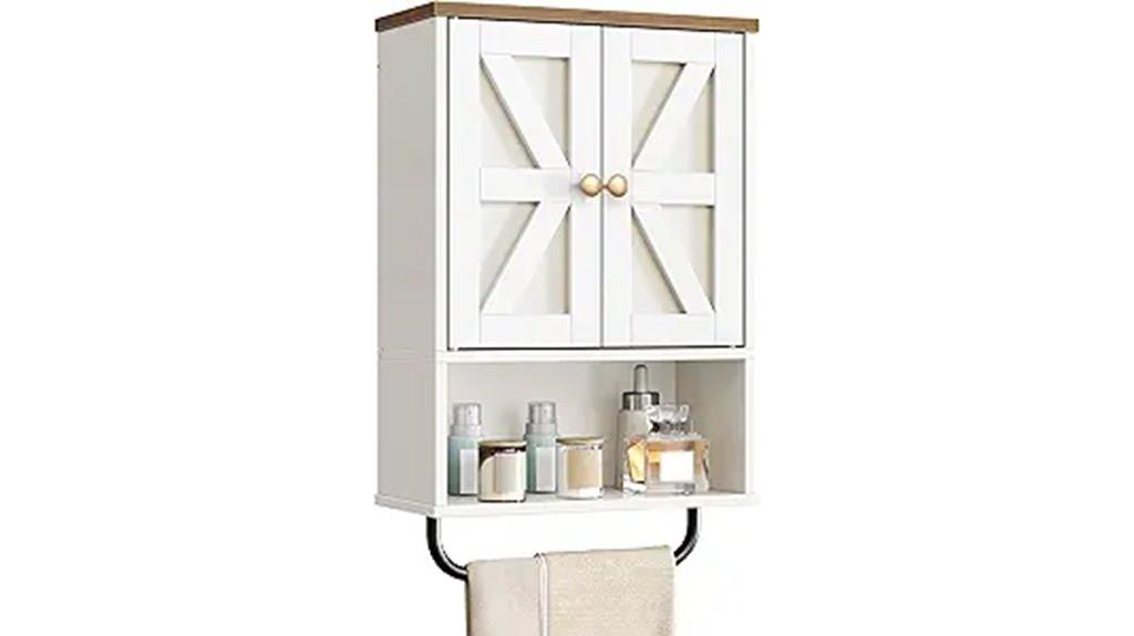 white walnut bathroom cabinet