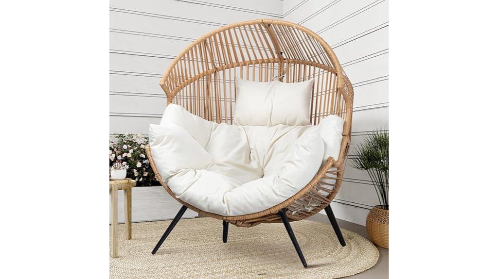 wicker egg chair cushion
