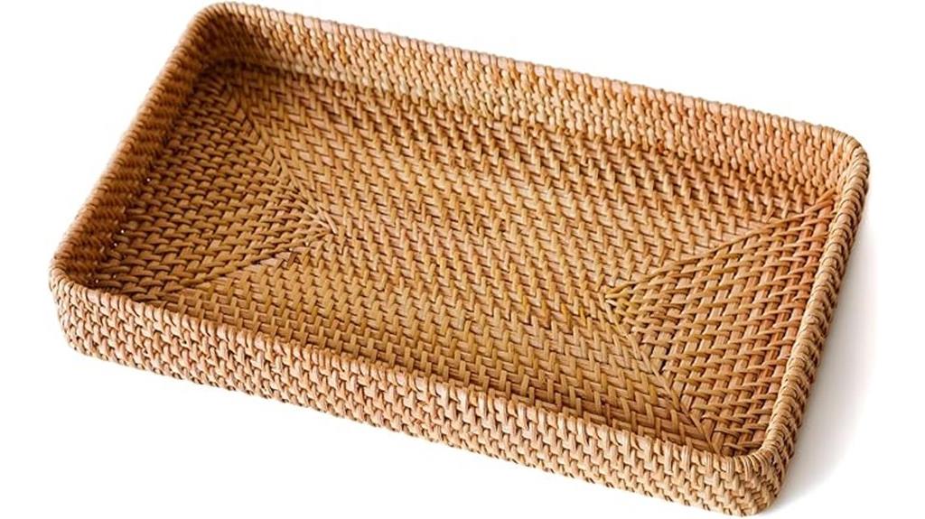 wicker rattan home organizer