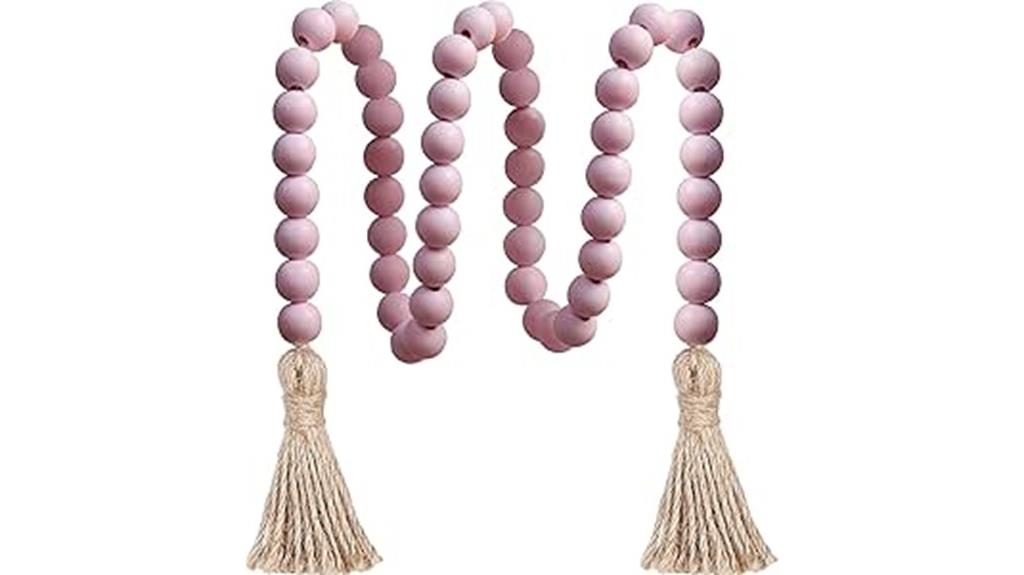 wood bead garland decor