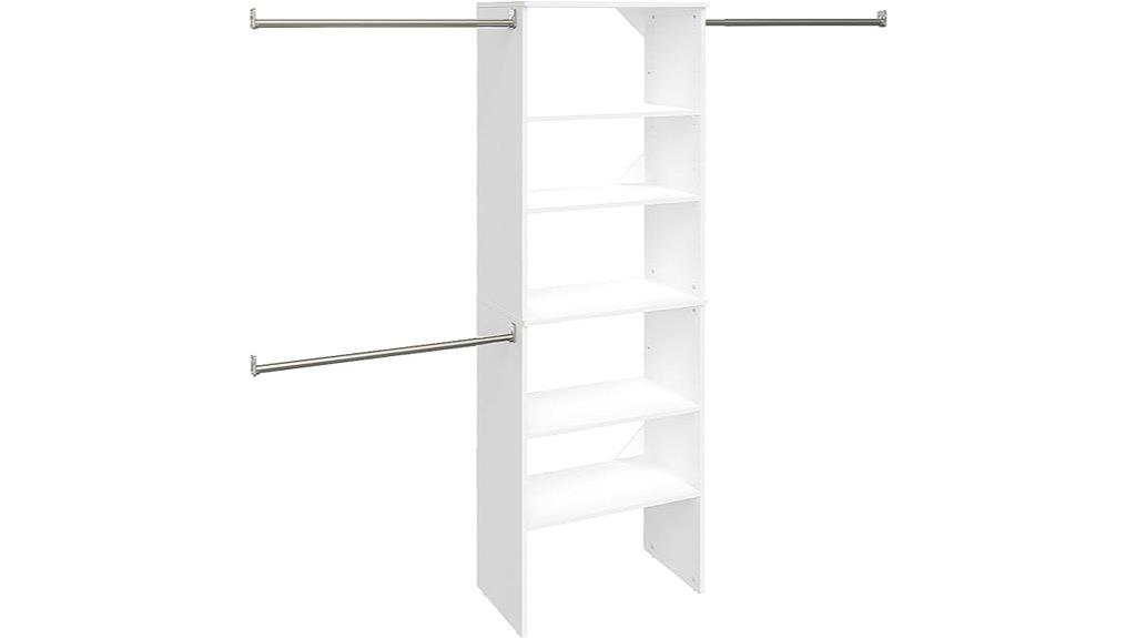 wood closet organizer starter kit