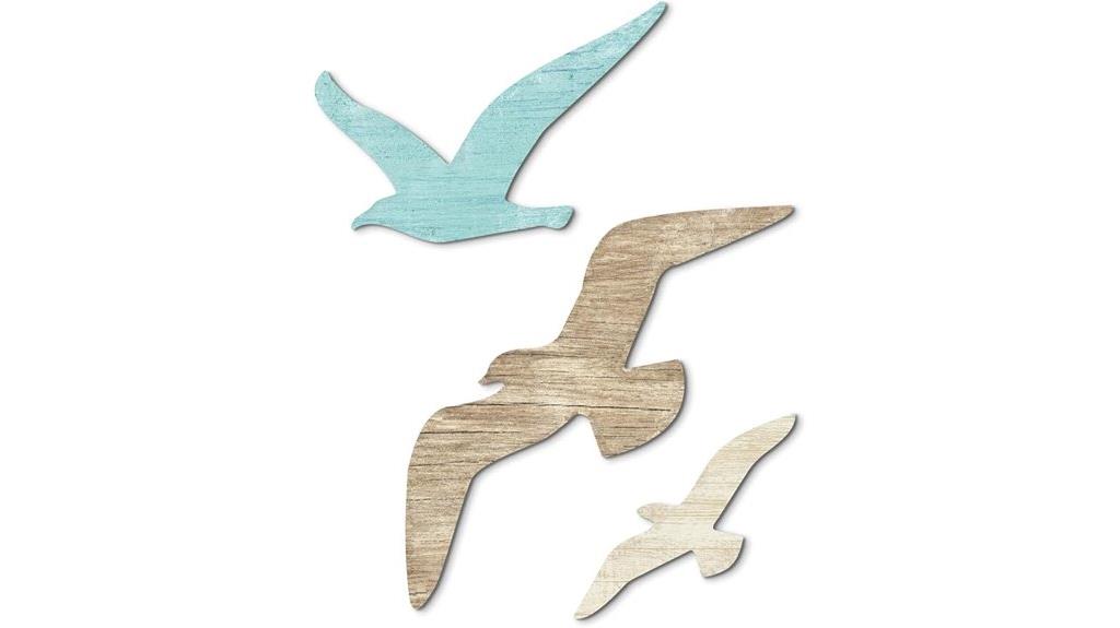 wood seagull wall decor