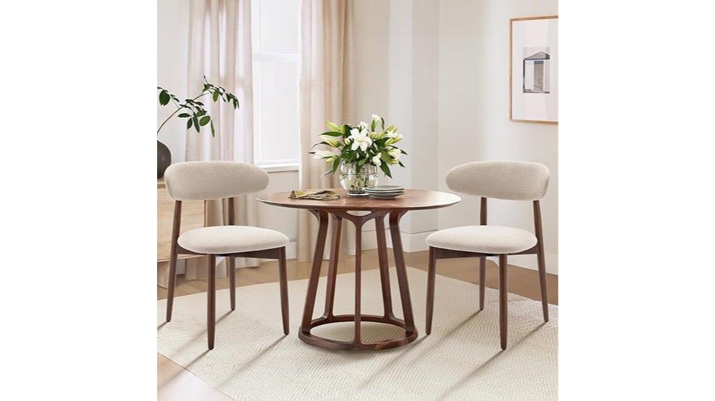 wooden dining chairs pair