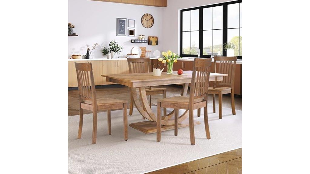 wooden dining chairs set