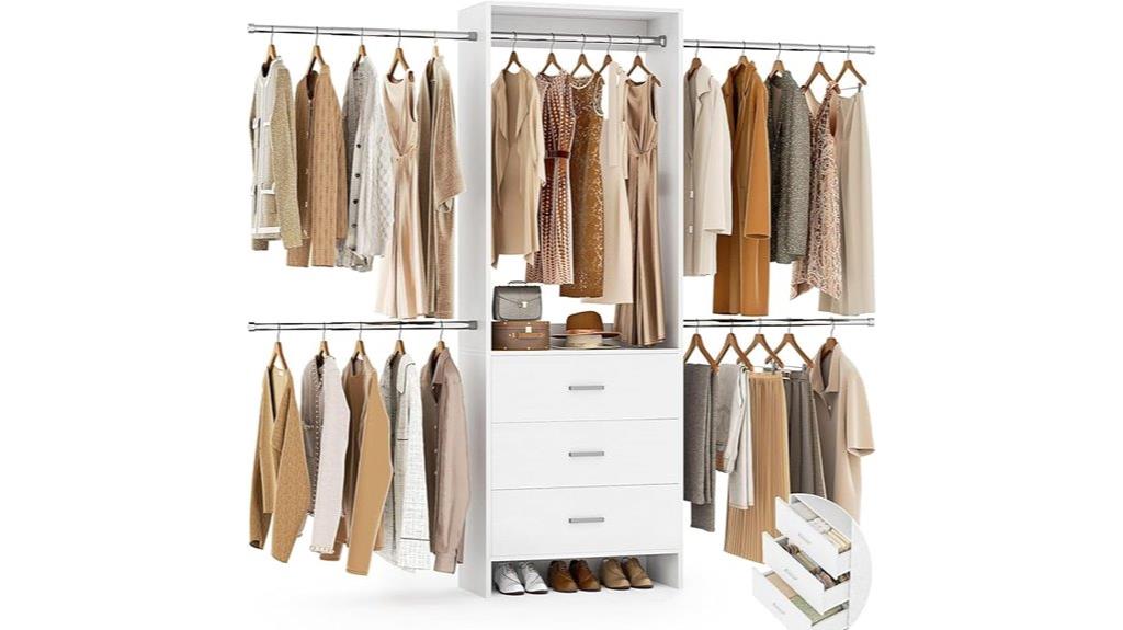 wooden drawer closet organizer