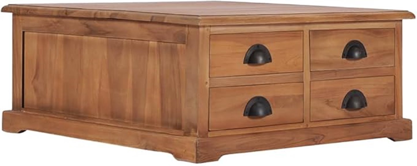 wooden farmhouse coffee table