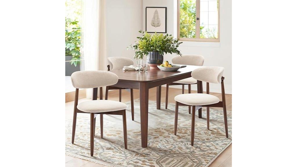 wooden modern fabric chairs