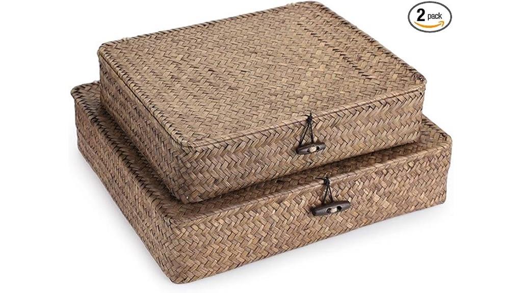 woven storage bins set