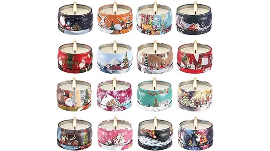 festive scented candle collection
