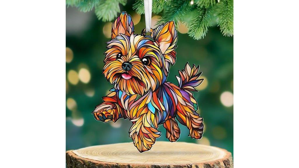 yorkie christmas tree ornaments