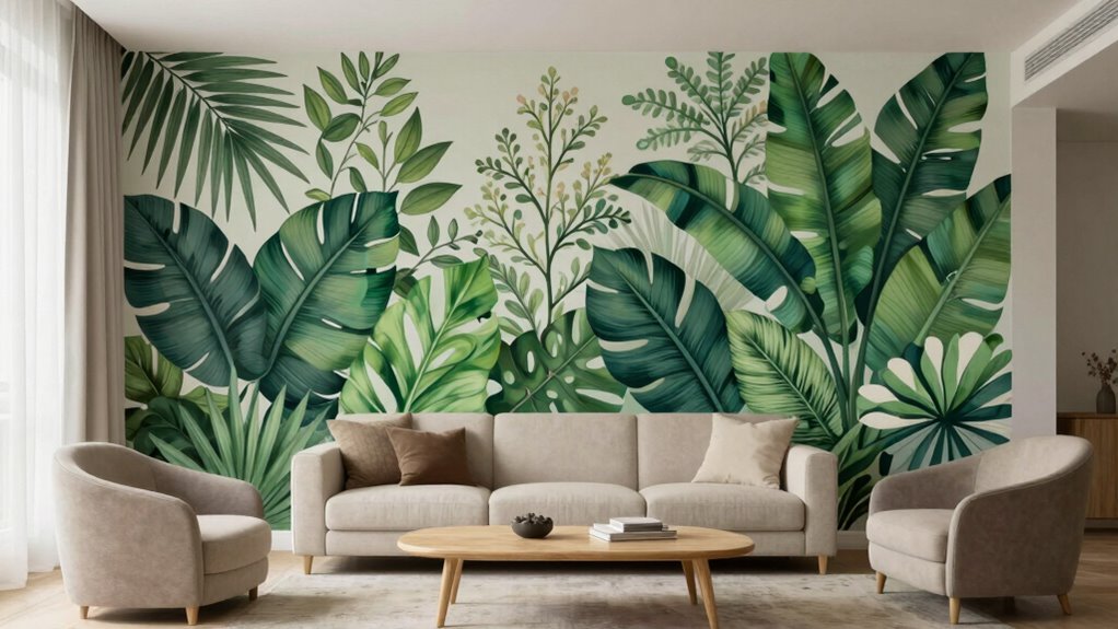 balance bold mural with simplicity