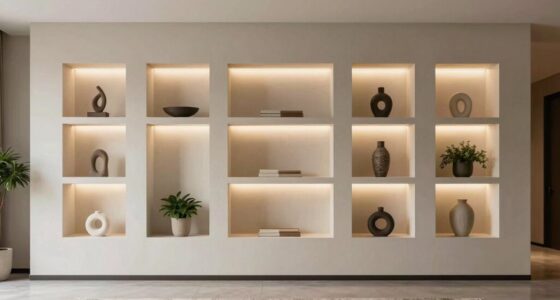 balanced niche wall design