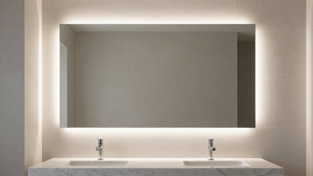 balanced shadow free mirror lighting