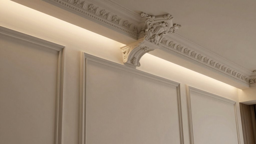 ceiling support ensures stability