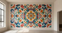 center mural in open room