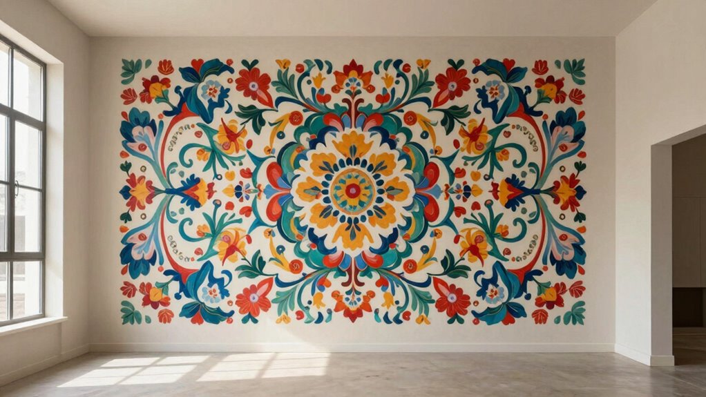 center mural in open room