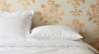 centered wallpaper enhances bedroom aesthetic
