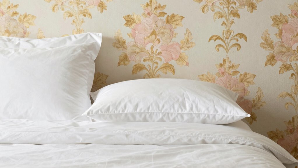 centered wallpaper enhances bedroom aesthetic