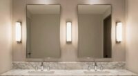 centering double vanity mirrors