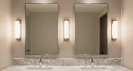 centering double vanity mirrors