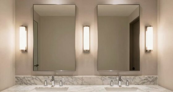 centering double vanity mirrors