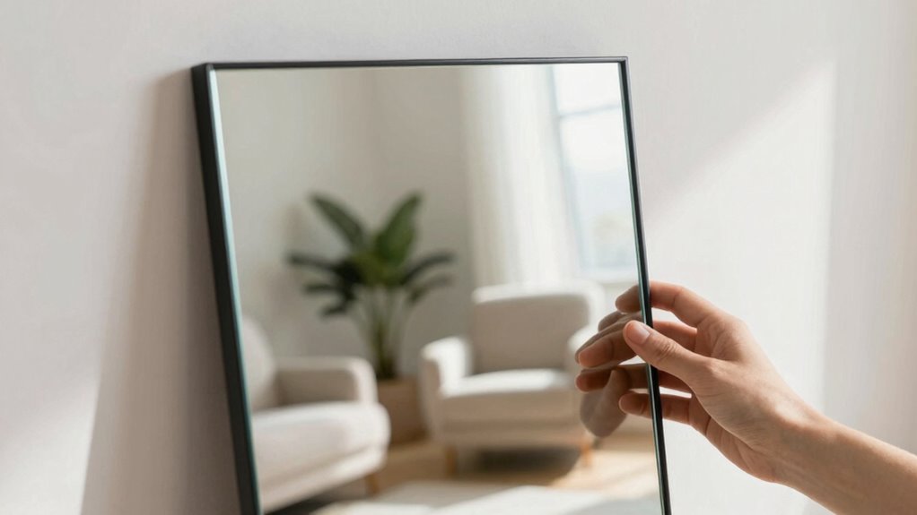 check reflection before hanging