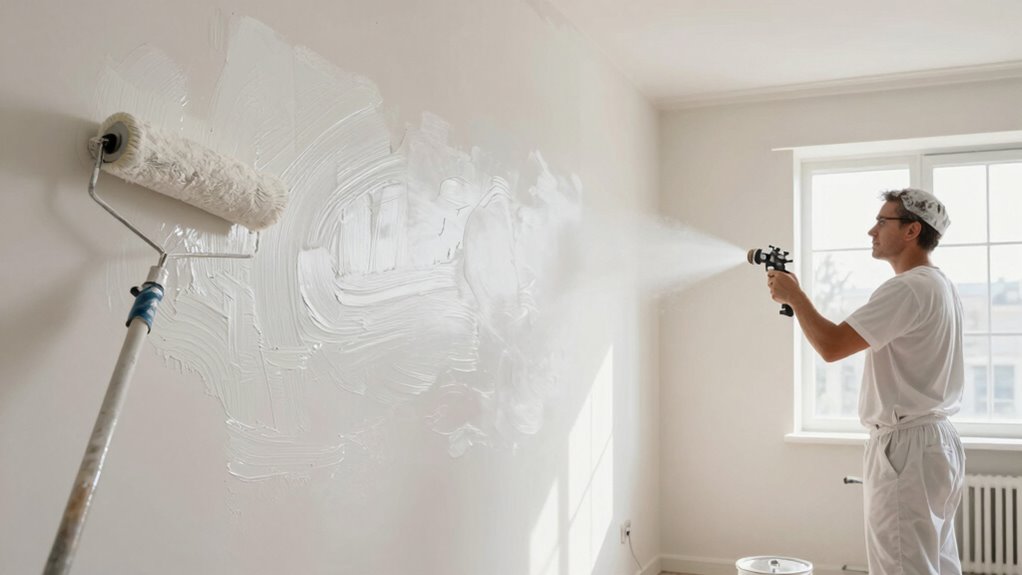 choosing rolling or spraying