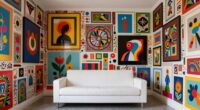 cluttered walls diminish space