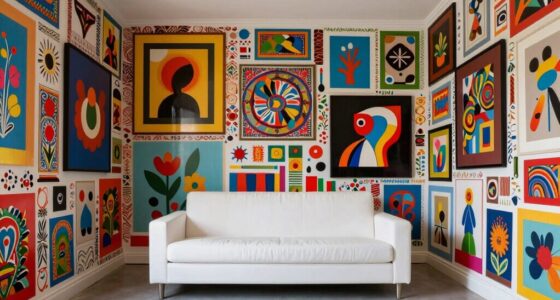 cluttered walls diminish space