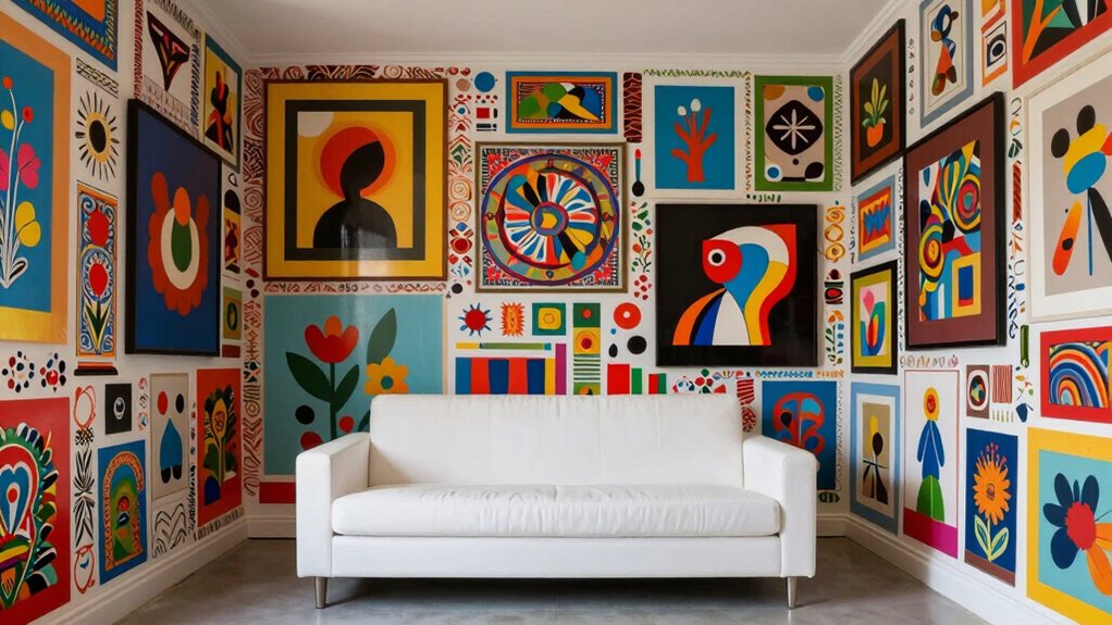 cluttered walls diminish space