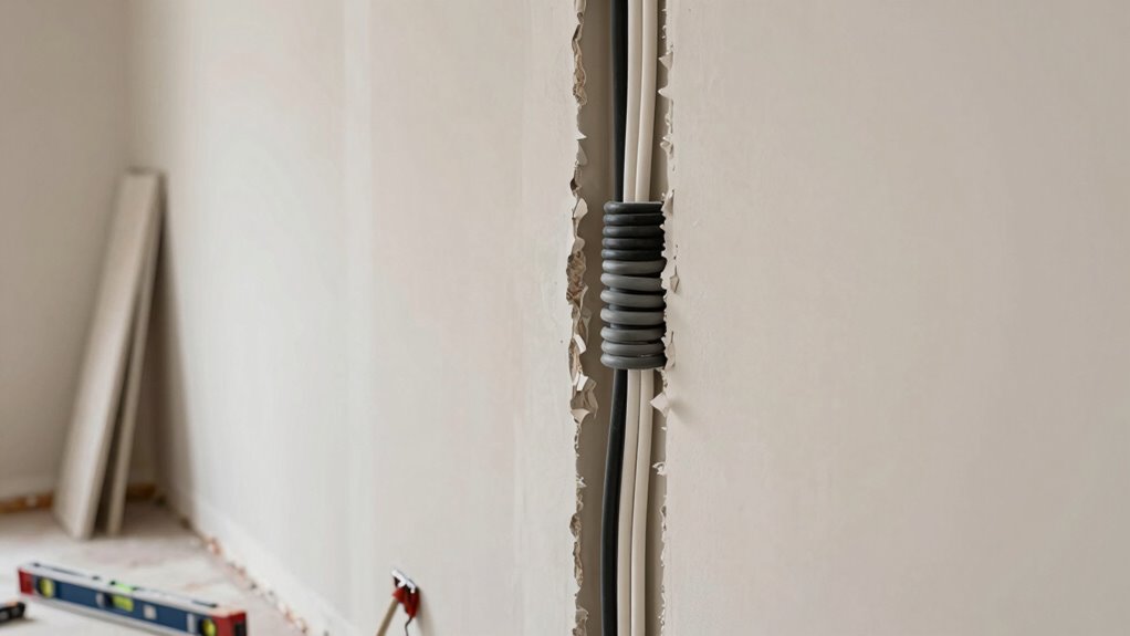 conceal cables before walling