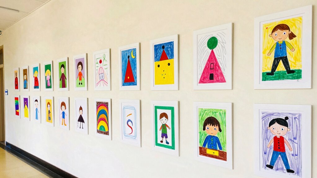 consistent cohesive art display