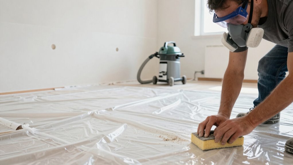 control drywall dust spread