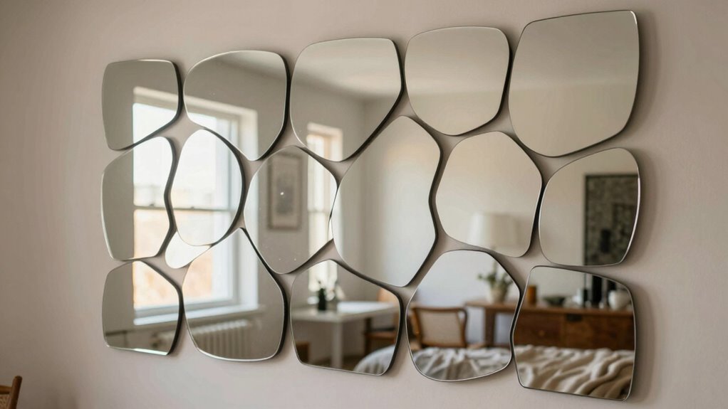 diy elegant mirror wall