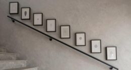 elegant subtle stair wall decor