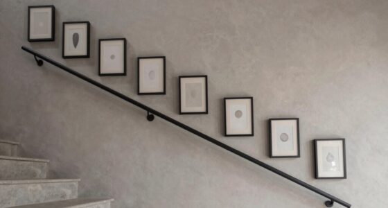 elegant subtle stair wall decor