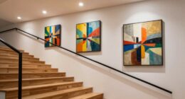 evenly illuminate staircase artwork