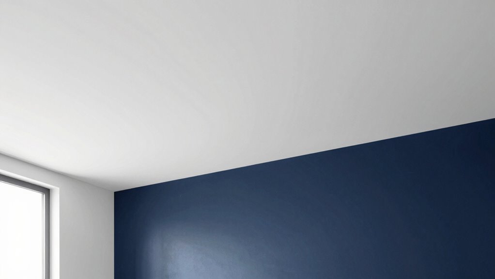 flat ceiling enhances textured walls