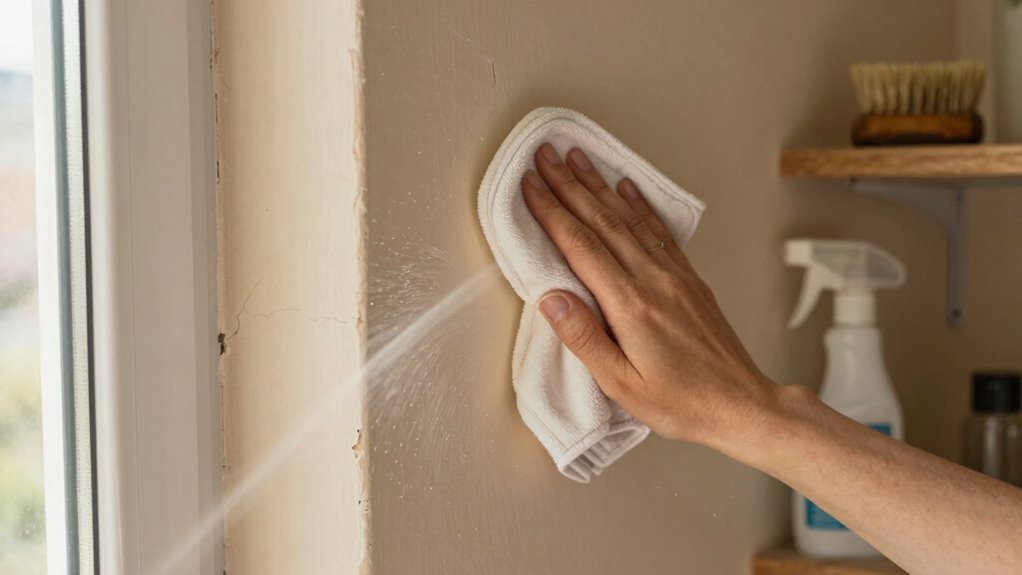gentle cleaning of dusty walls